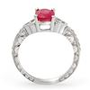 Image 2 : 2.31 ctw Ruby & Diamond Ring 18k White Gold - REF-75X5A