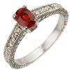 Image 1 : 0.86 ctw Red Sapphire & Diamond Ring 10k White Gold - REF-25W9H
