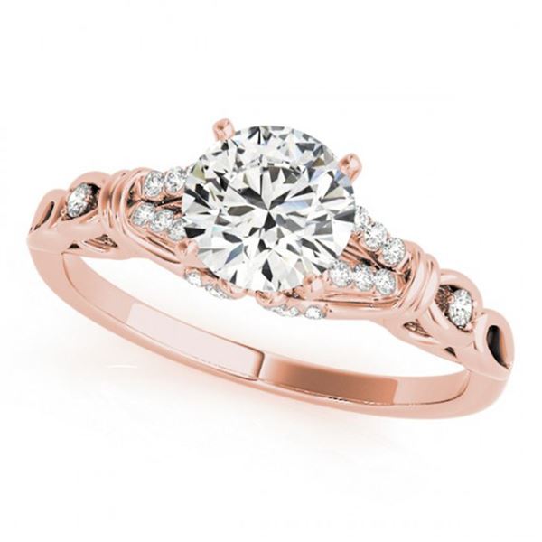 0.7 ctw Certified VS/SI Diamond Ring 18k Rose Gold - REF-86F2M