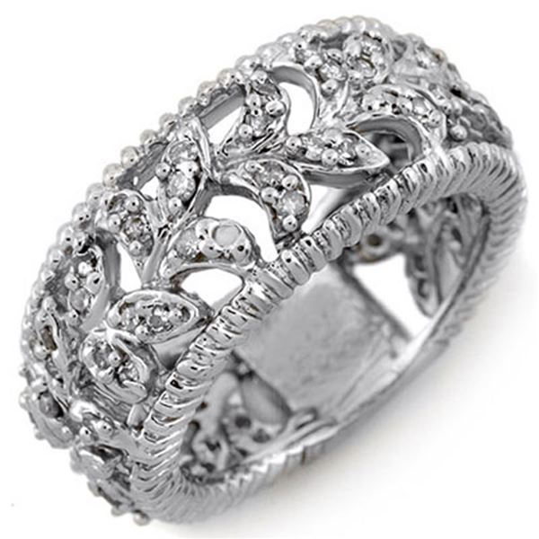 1.0 ctw Certified VS/SI Diamond Ring 14k White Gold - REF-81H3R