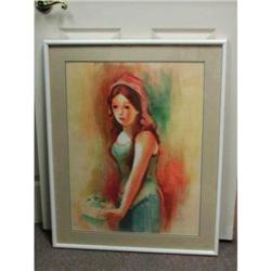 "Making Up" by P. Alfieeri signed and numbered pencil etching