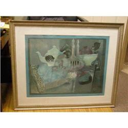 "Nare morte bleu" by Balitran lithograph withembossing certificate