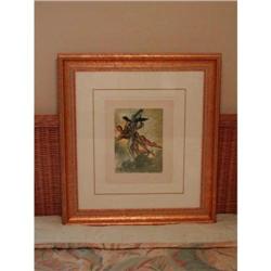 "Purgatory I Guardian Angels" by Salvadore Dali wood cut signed with certificate