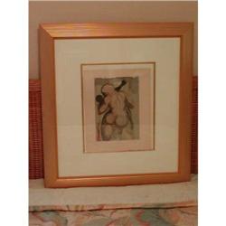 "Prugatory 6 Deaths by Violence" by Salvadore Dali wood engraving in color signed