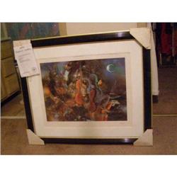"Musical Nocturne" by Nieman signed color litograh with certificate