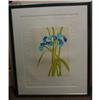 Image 1 : "blue Irises" by Fernando Torm aqua tint with embossing, certificate