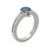 Image 1 : 1.25 ctw Intense Blue Diamond Ring 18K White Gold - REF-199W6H