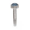 Image 2 : 1.25 ctw Intense Blue Diamond Ring 18K White Gold - REF-199W6H