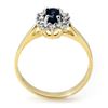 Image 2 : 0.51 ctw Blue Sapphire & Diamond Ring 10k Yellow Gold - REF-15Y4X
