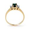 Image 2 : 1.04 ctw Emerald & Diamond Ring 10k Yellow Gold - REF-23R9K