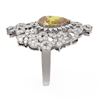 Image 2 : 4.97 ctw Canary Citrine & Diamond Ring 18K White Gold - REF-214M8G