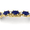 Image 3 : 23.5 ctw Sapphire & VS/SI Diamond Eternity Bracelet 10k Yellow Gold - REF-143K6Y