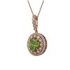 Image 1 : 7.51 ctw Tourmaline & Diamond Victorian Necklace 14K Rose Gold - REF-206R8K