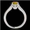 Image 2 : 1.5 ctw Certified SI/I Fancy Intense Yellow Diamond Ring 10k White Gold - REF-204Y5X