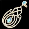 Image 1 : 6.40 ctw TOPAZ & Micro Pave VS/SI Diamond Earrings 14k Yellow Gold - REF-381N8F