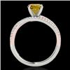 Image 2 : 1.65 ctw Certified SI Intense Yellow Diamond Solitaire Ring 10k 2Tone Gold - REF-244G3W