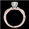 Image 2 : 1.25 ctw Certified Diamond Solitaire Ring 10k Rose Gold - REF-190W9H