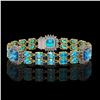 Image 1 : 18.97 ctw Swiss Topaz & Diamond Bracelet 14K Yellow Gold - REF-237N8F