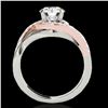 Image 2 : 1.3 ctw Certified Diamond Bypass Solitaire Ring 10k 2Tone Gold - REF-190R9K