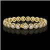 Image 2 : 8.83 ctw Diamond Micro Pave Bracelet 18K Yellow Gold - REF-695F5M