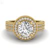 Image 2 : 2.8 ctw VS/SI Diamond Solitaire Art Deco Ring 18k Yellow Gold - REF-527N3F