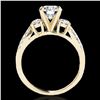 Image 2 : 1.5 ctw Certified Diamond 3 Stone Ring 10k Yellow Gold - REF-204G5W