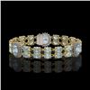 Image 1 : 15.72 ctw Aquamarine & Diamond Bracelet 14K Yellow Gold - REF-254R5K
