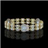 Image 2 : 15.72 ctw Aquamarine & Diamond Bracelet 14K Yellow Gold - REF-254R5K