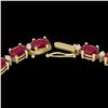 Image 1 : 55.5.0 ctw Ruby & VS/SI Certified Diamond Eternity Necklace 10k Yellow Gold - REF-361N8F