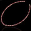 Image 2 : 55.5.0 ctw Ruby & VS/SI Certified Diamond Eternity Necklace 10k Yellow Gold - REF-361N8F