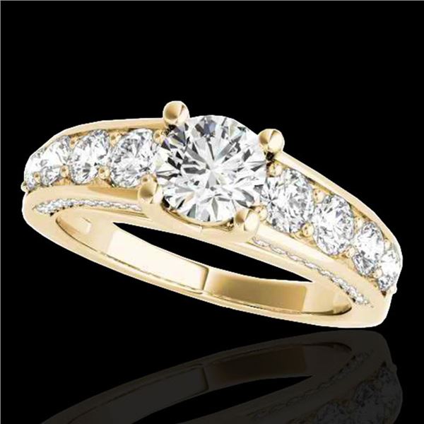2.55 ctw Certified Diamond Solitaire Ring 10k Yellow Gold - REF-259W3H