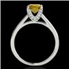 Image 2 : 2 ctw Certified SI/I Fancy Intense Yellow Diamond Ring 10k White Gold - REF-320G5W