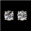 Image 1 : 1.09 ctw Certified Quality Diamond Stud Earrings 10k Yellow Gold - REF-72H3R