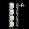 Image 2 : 12.99 ctw Opal & Diamond Micro Pave Halo Earrings 10k White Gold - REF-236W4H