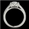 Image 2 : 2.05 ctw Certified Diamond Solitaire Halo Ring 10k White Gold - REF-381R8K