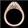 Image 1 : 0.84 ctw VS/SI Diamond Solitaire Art Deco Ring 18k Rose Gold - REF-236G4W