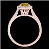 Image 2 : 1.65 ctw Certified SI/I Fancy Intense Yellow Diamond Ring 10k Rose Gold - REF-230M5G