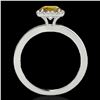 Image 2 : 1.15 ctw Certified SI/I Fancy Intense Yellow Diamond Ring 10k White Gold - REF-190N9F