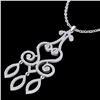Image 1 : 1.60 ctw VS/SI Diamond Micro Pave Designer Necklace 14k White Gold - REF-167W3H