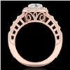 Image 1 : 1.53 ctw VS/SI Diamond Solitaire Art Deco Ring 18k Rose Gold - REF-454X5A