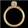 Image 2 : 1 ctw VS/SI Diamond Solitaire Art Deco Ring 18k Yellow Gold - REF-143W6H