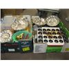 Image 1 : 2 BOXES OF MISC. JELLY MOLDS, WAFFLE IRON SET, MUFFIN TINS, ETC.