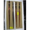 Image 1 : BOARD OF 4 DECORATIVE CARVED WOODEN SPEARS