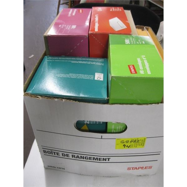 BOX OF ASST. ENVELOPES, LG & SMALL