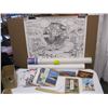 Image 1 : ASST. POSTCARDS, MAPS, DOODLE ART, ETC.