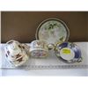 Image 1 : 4 PIECES OF CHINA, SADLER TEAPOT, LIDDED SERVING DISH, NORATAKI BOWL, PLATE, ETC.