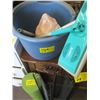 Image 2 : SALT ROCK & A SWIFFER IN BUCKET WITH CD RACK & GREEN FOAM ROLLER