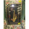 Image 1 : FRAMED NEEDLEPOINT OF THE SAXOPHONE PLAYER