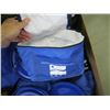Image 2 : BOX OF ASST. INSULATED BAGS, FRISBEES, LANYARDS, ETC.