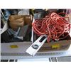 Image 1 : 2 BOXES OF MISC. LEVEL, TOOL POUCH, EXTENSION CORD, ETC.